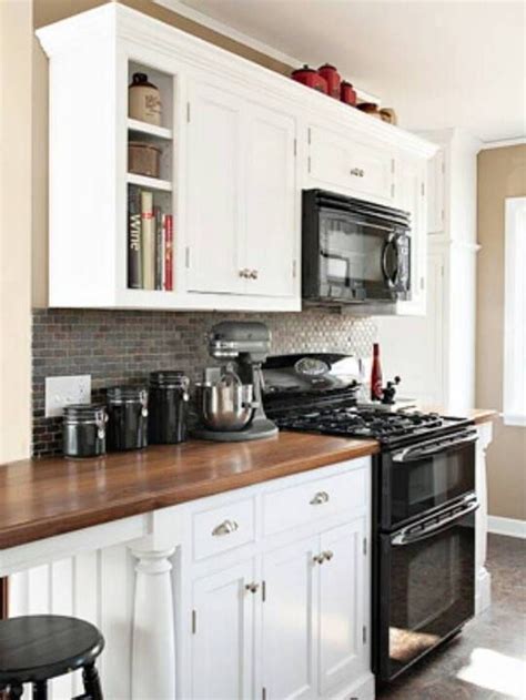 It is painted blue and white with french inscriptions. Kitchen , Kitchen Butcher Block Countertops : Butcher ...