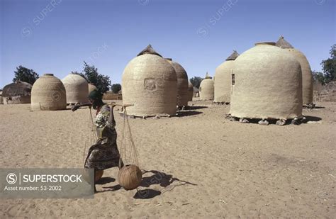 Grain Storage Bins Hausa Tribe Village Niger Superstock