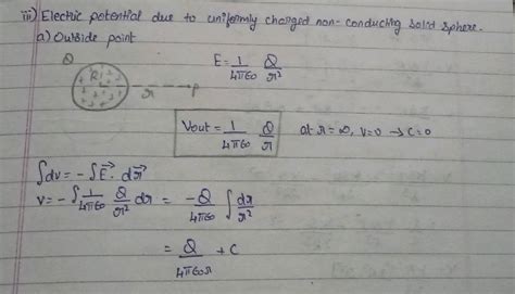 The Electric Potential At A Point P Outside A Uniformly Charged