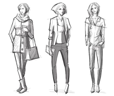 Premium Vector Designer Fashion Sketches Vector Illustration