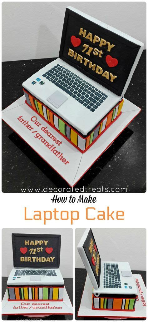 This cakes are fantastic,my daughter is always on the laptop and blackberry.it is her 21st soon and i would like to order this. Laptop Cake Tutorial | Computer cake, Cake tutorial, Fondant cake toppers