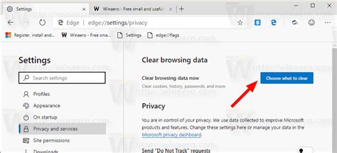 Enable New Clear Browsing Data Dialog In Microsoft Edge