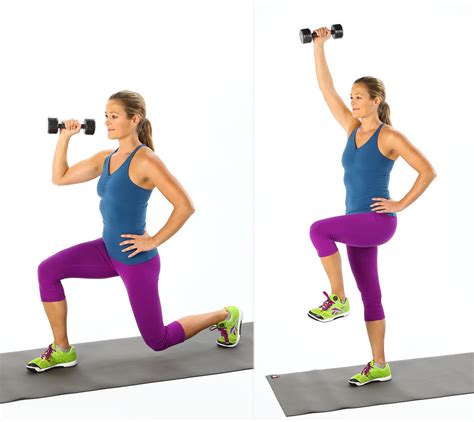 Lunge With Overhead Lift Sculpt A Better Butt With These 14 Lunge