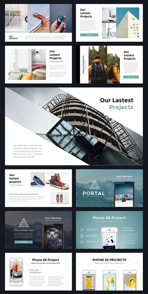 Portal Modern Powerpoint Template By Reshapely On Creativemarket Web