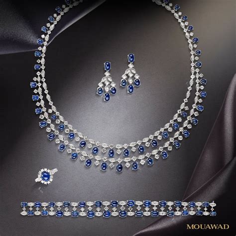 Mouawad Blue Sapphire Sets Blue Sapphire Jewelry Set Sapphire Jewelry Set Blue Sapphire Jewelry