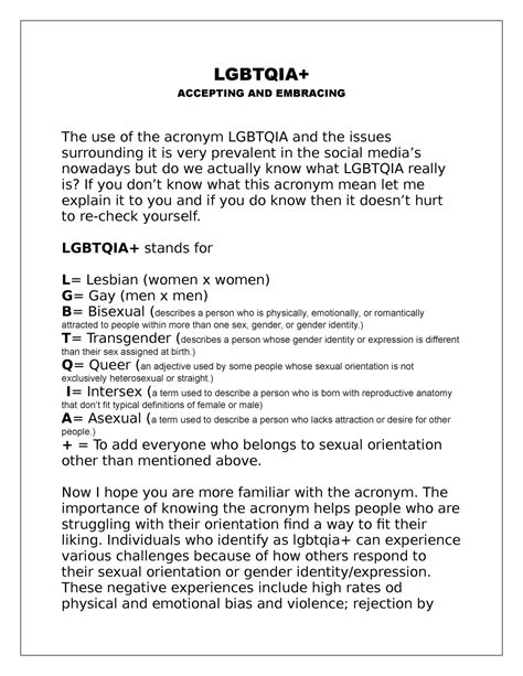 Lgbtqia Lgbtqia Accepting And Embracing The Use Of The Acronym