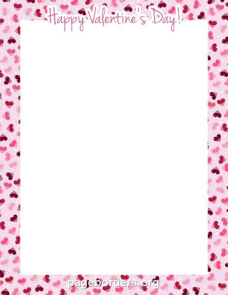 Happy Valentines Day Border Clip Art Page Border And Vector Graphics