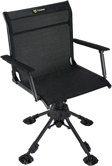 Amazon Com Tidewe Hunting Chair With Seat Cover Degree Silent Swivel Blind Folding Chair