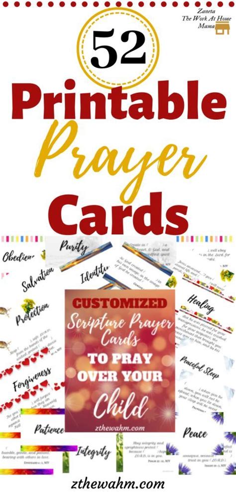 Scripture Prayer Cards To Pray Over Your Child In 2020 With Images