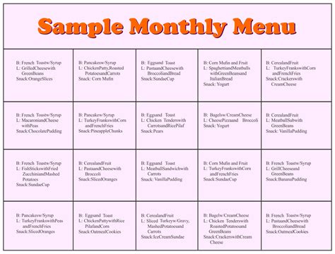 Maybe you would like to learn more about one of these? 8 Best Images of Printable Preschool Lunch Menu ...