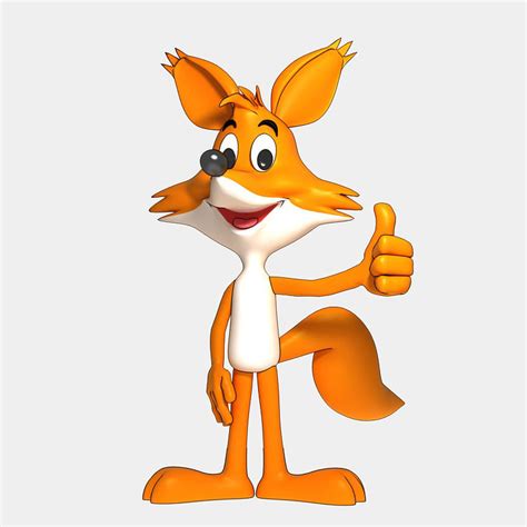Fox Cartoon Character 3d 3ds