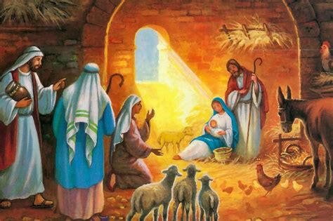 El Día De Navidad O Natividad Del Señor Nacimiento De Jesus Cruces Pintadas Belenes