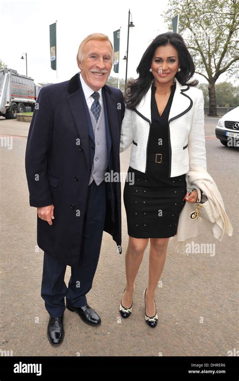 Sir Bruce Forsyth And Wilnelia Merced Chelsea Flower Show Press Day Outside Arrivals London