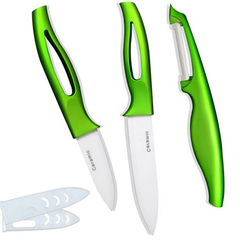Xyj 3 Inch Paring 4 Inch Utility Kitchen Ceramic Knife Set With Peeler