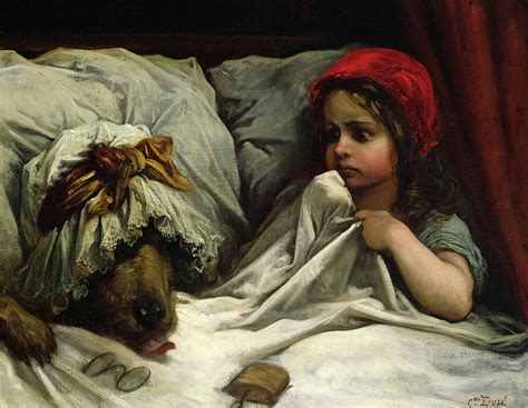 Little Red Riding Hood 1862 Painting By Gustave Dore Pixels
