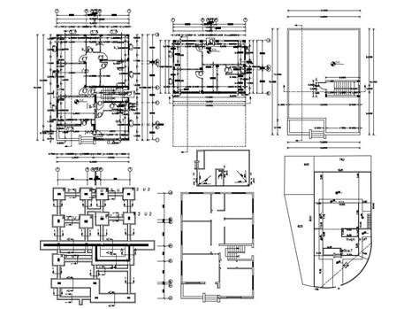 House Foundation And Beam Layout Plan Working Drawing Dwg File Cadbull