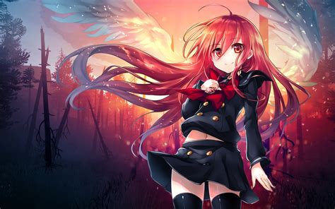 Wallpaper Anime Girl Fire Angel 4k Anime 8040