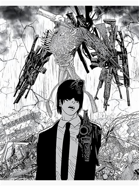 Gun Devil Chainsaw Man Poster For Sale By Aoidoi Redbubble