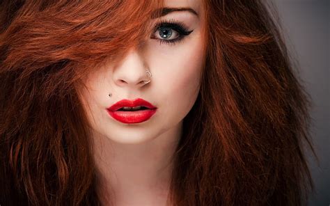 Redhead Red Lips Girl Fashion Red Lip Girl Hd Wallpaper Pxfuel