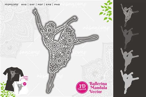 Ballerina Mandala Svg 3d Layered 1 Graphic By Ahsancomp Studio
