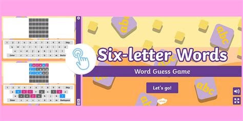 Typing Six Letter Words Interactive Game For K 2nd Grade