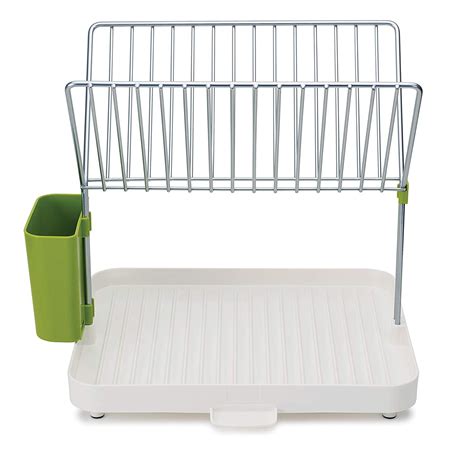 Joseph Joseph Y Rack 2 Tier Dish Drainer White Green