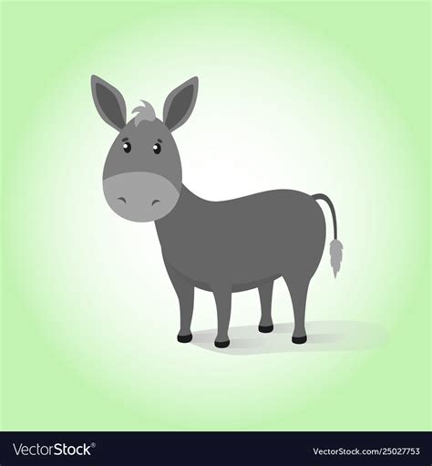 Donkey Cartoon Drawing Royalty Free Vector Image