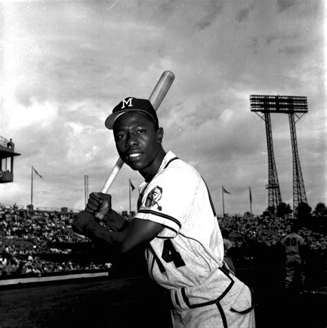 Hank Aaron Makes His Big League Debut Baseball Hall Of Fame