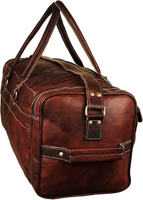 Handmade Genuine Leather Travel Duffel Bags For Women Weekender