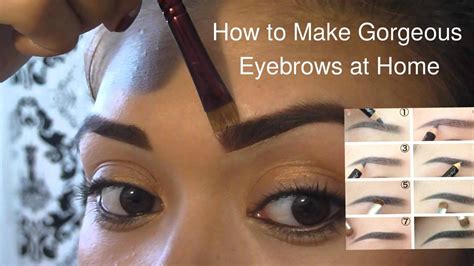 How To Make Gorgeous Eyebrows At Home Youtube