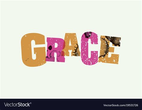 Grace Concept Stamped Word Art Royalty Free Vector Image