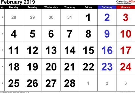 10 mac 2019 11:17 pg unknown berkata. Calendar February 2019 UK, Bank Holidays, Excel/PDF/Word ...
