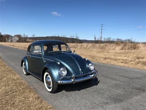 Classic Vw Bugs 1958 Vw Atlas Blue Restored Beetle For Sale Classic