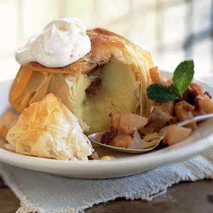 The dough is rolled and stretched into large sheets. Apples Baked in Phyllo with Pear-&-Pecan Filling Recipe | MyRecipes