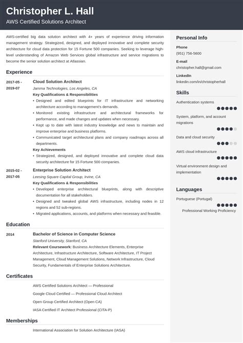 Solution Architect Resume Example Template Cascade Re Vrogue Co