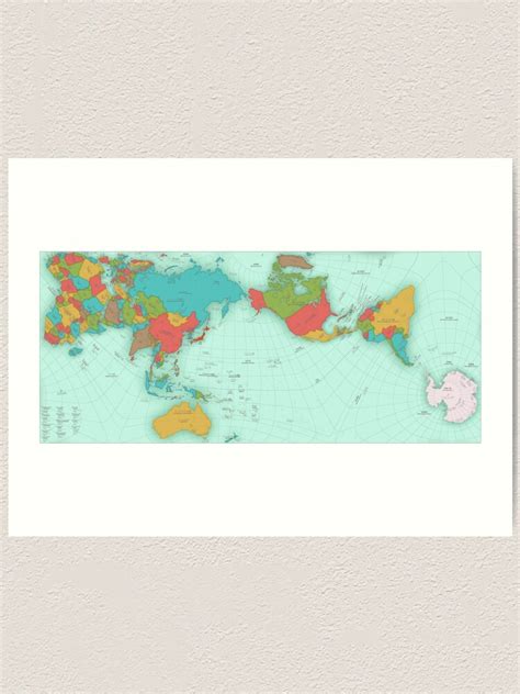 Authagraph World Map Art Print For Sale By Tsuniverse Redbubble