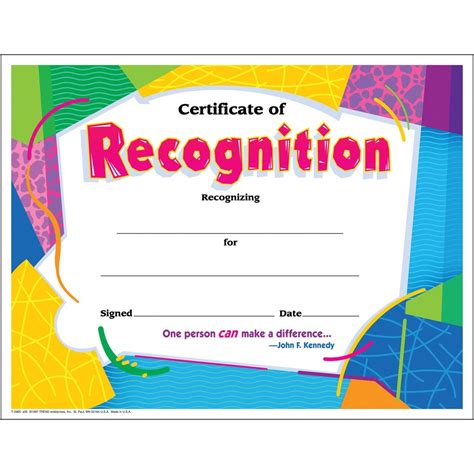 Trend Tept2965 Certificate Of Recognition 30 Pack