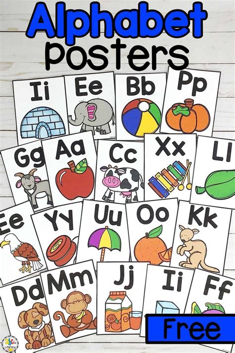 Doing alphabet activities for one letter each week reinforces knowledge and . Printable Alphabet Posters: Letter Knowledge Resource | Alphabet poster ...