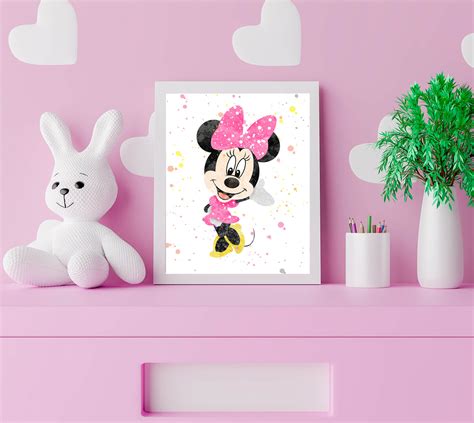 Minnie Mouse Nursery Wall Decor Digital Baby Room Poster Printooshop