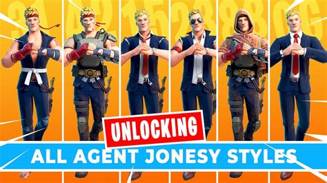 How To Unlock All Agent Jonesy Styles Fortnite Season 6 Youtube