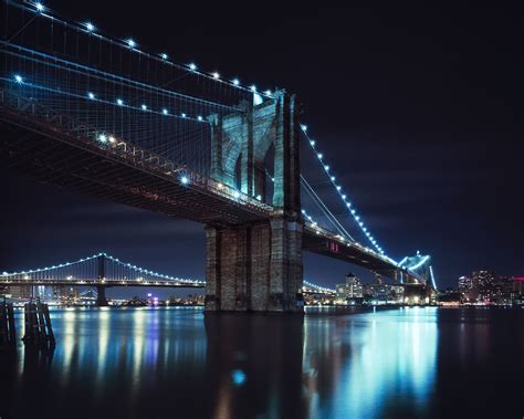 Brooklyn Bridge At Night Nyc Schneider 72mm Xl Provia 100 Flickr