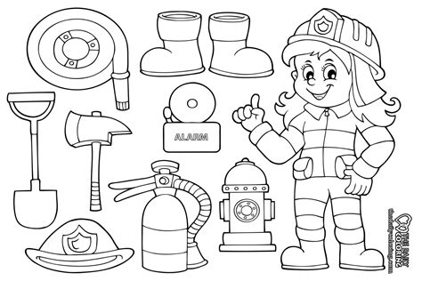 Firefighter Uniform Coloring Pages