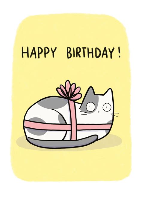 Birthday Cat Surprise Card Scribbler