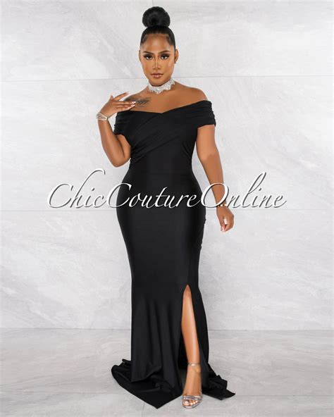 Buy Handmade Chic Couture Online Just In Dewey Black Drape Off The