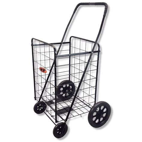 Extra Large Folding Shopping Cart Basket 4 Wheel Jumbo