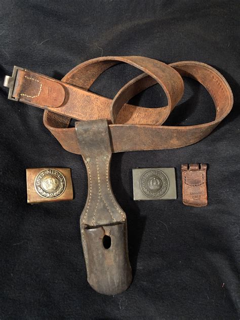 My Two Ww1 Imperial German Belts With Buckles The Steel Buckle Came