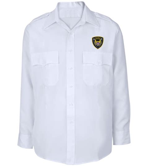 Security Long Sleeve Shirts White Security Shirt With Logo