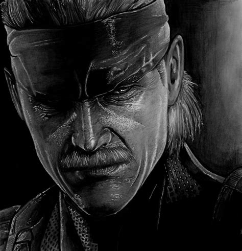 Drawing Metal Gear Solid 4 Old Snake By Deathlouis Ourartcorner