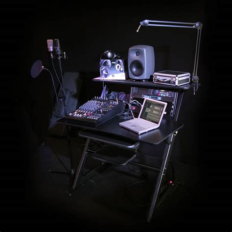 Professional Studio Workstation Recording Desk In Cherry By Adam Hall