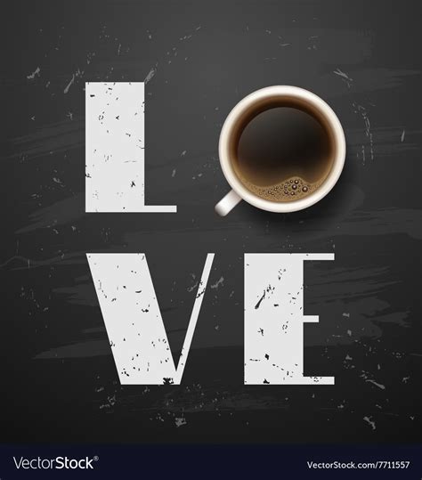 Love Good Morning Coffee Break Royalty Free Vector Image